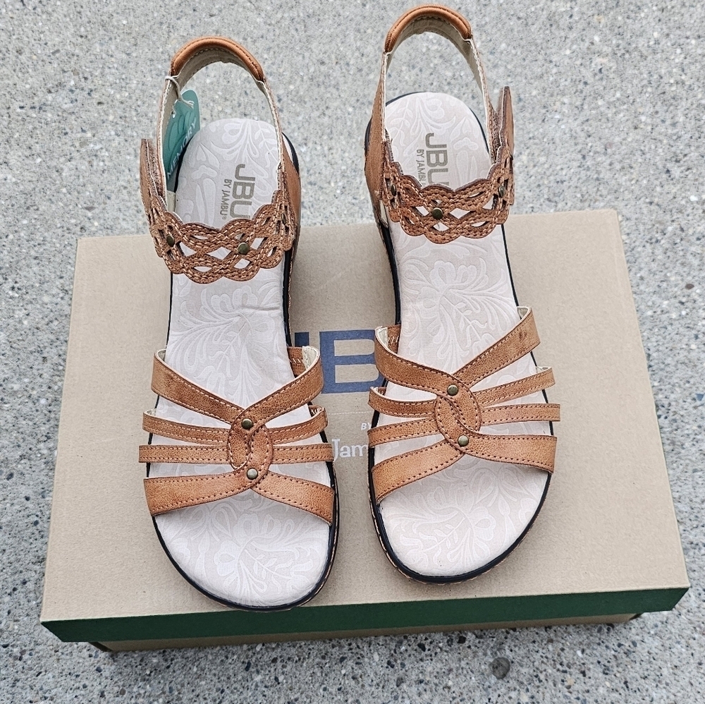 Jbu memory foam Cushioned sandals women's  8 - Picture 7 of 12